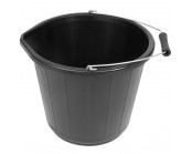 Black Plastic Bucket 